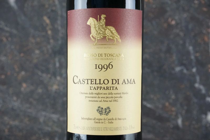 L&rsquo;Apparita Castello di Ama 1996  - Asta Smart Wine 2.0 | Click & Drink - Pandolfini Casa d'Aste