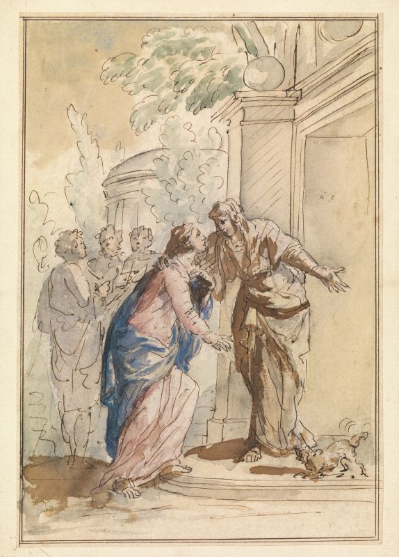 Scuola dell'Italia centrale, inizio sec. XVIII                              - Auction Works on paper: 15th to 19th century drawings, paintings and prints - Pandolfini Casa d'Aste