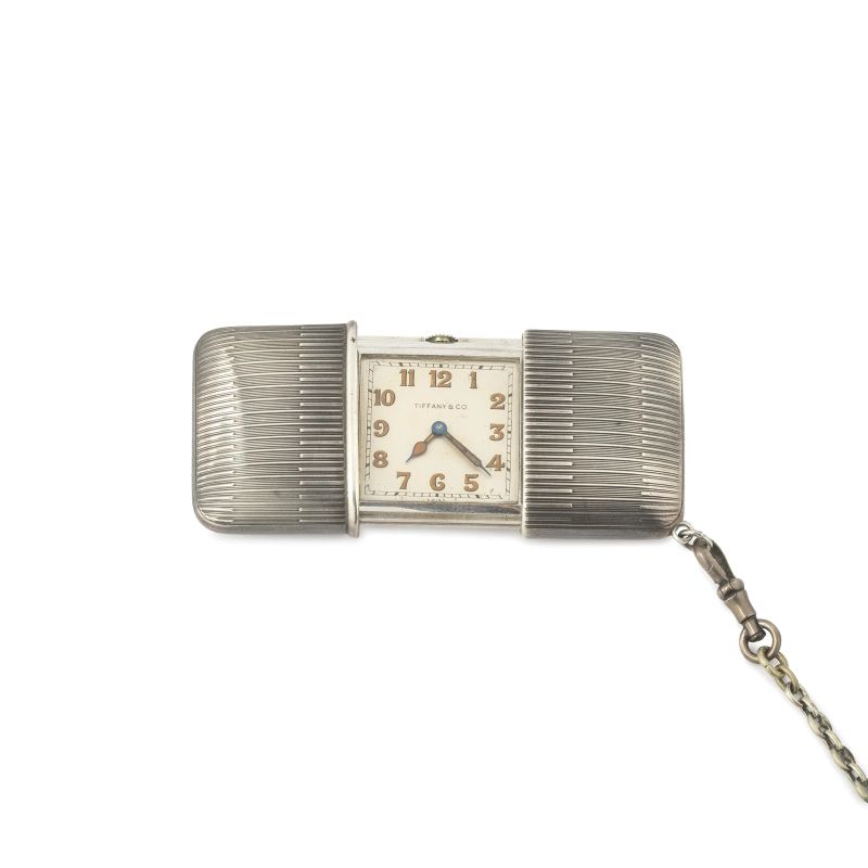 



MOVADO ERMETO TIFFANY &amp; CO. SILVER POCKET WATCH/TABLE WITH A CHAIN  - Auction WATCHES - Pandolfini Casa d'Aste