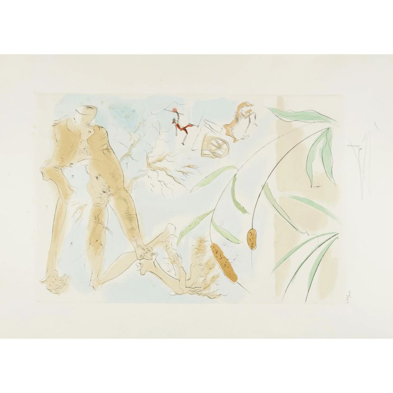 Dalì, Salvador. Le bestiaire de La Fontaine dalinise. Agay, Mouret per éditions des Maîtres Contemporains, [1974-80].   - Asta LIBRI, MANOSCRITTI, AUTOGRAFI E STAMPE - Pandolfini Casa d'Aste