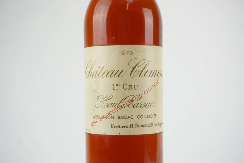      Ch&acirc;teau Climens 1970   - Auction ONLINE AUCTION | Smart Wine & Spirits - Pandolfini Casa d'Aste