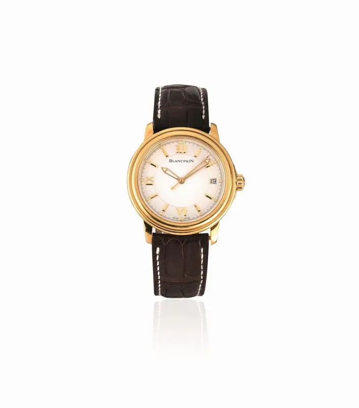 OROLOGIO DA POLSO BLANCPAIN LEMAN REF. 2100-1418-53, N. 283, IN ORO GIALLO 18K, CON SCATOLA E GARANZIA DATATA 1995  - Auction WATCHES - Pandolfini Casa d'Aste