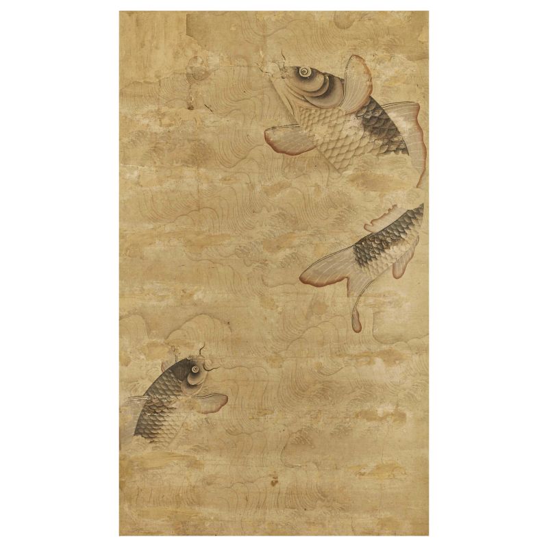 



A PAINTING OF CARP IN WATER, JAPAN, 19TH CENTURY  - Auction Asian Art  东方艺术 - Pandolfini Casa d'Aste