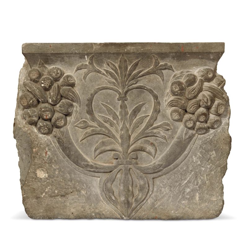 Gregorio di Lorenzo (Florence ca. 1436 - Forlì 1504), A Corbel with Cornucopias and Palmette, circa 1460/1470, a  - Auction FROM ANCIENT TO MODERN: ARTWORKS FROM AN HISTORICAL MILANESE COLLECTION - Pandolfini Casa d'Aste