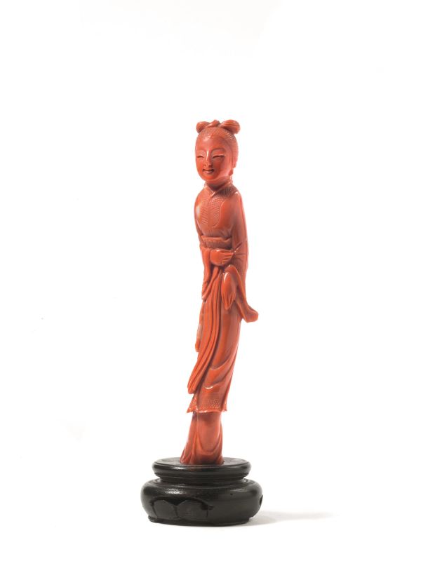 FIGURA FEMMINILE, CINA, DINASTIA QING, SEC. XIX  - Auction Asian Art - Pandolfini Casa d'Aste