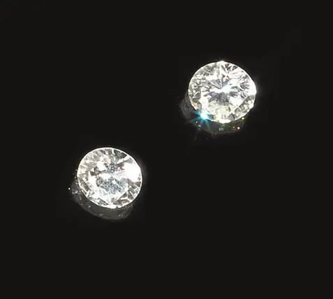 Due diamanti taglio brillante  - Auction Silver, jewels, watches and coins - Pandolfini Casa d'Aste