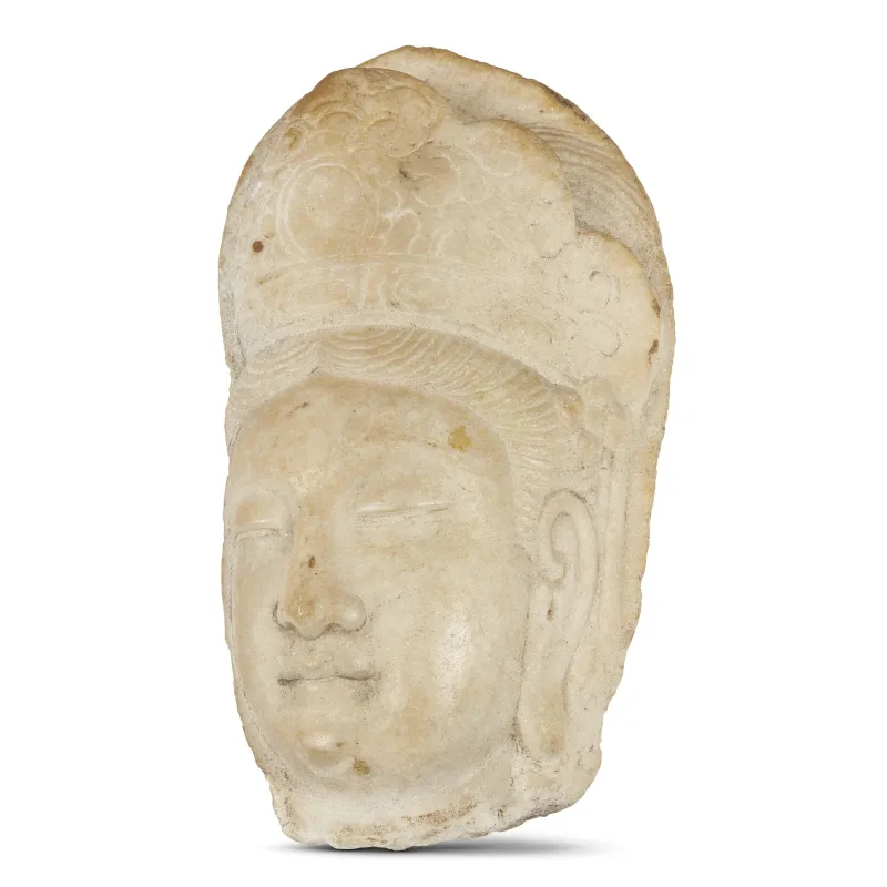 A HEAD OF BODHISATTVA, CHINA, MING DYNASTY, 17TH CENTURY  - Asta Arte Orientale  东方艺术 - Pandolfini Casa d'Aste