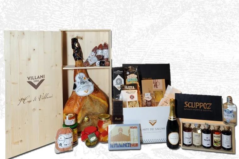 Villani - Cesta San Daniele  - Auction PANDOLFINI FOR AMICI DI URI - CHARITY AUCTION FOR THE UROLOGICAL SCIENTIFIC RESEARCH - Pandolfini Casa d'Aste