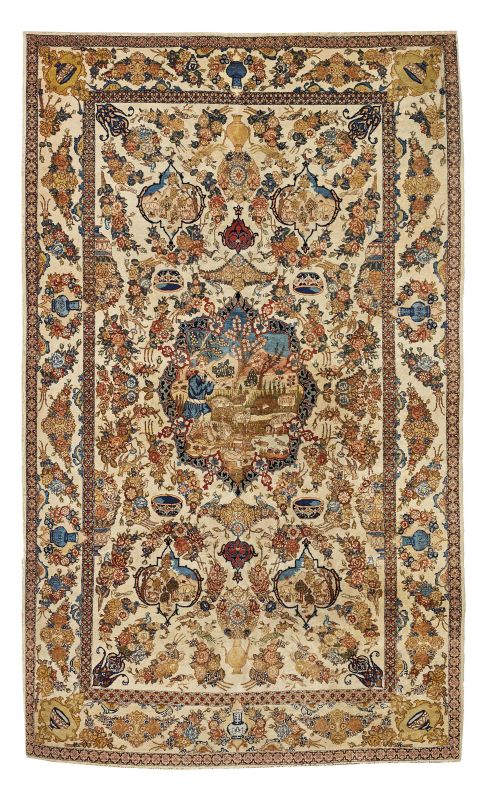      TAPPETO TABRIZ, PERSIA, 1940   - Auction Online Auction | Furniture and Works of Art from private collections and from a Veneto property - part three - Pandolfini Casa d'Aste
