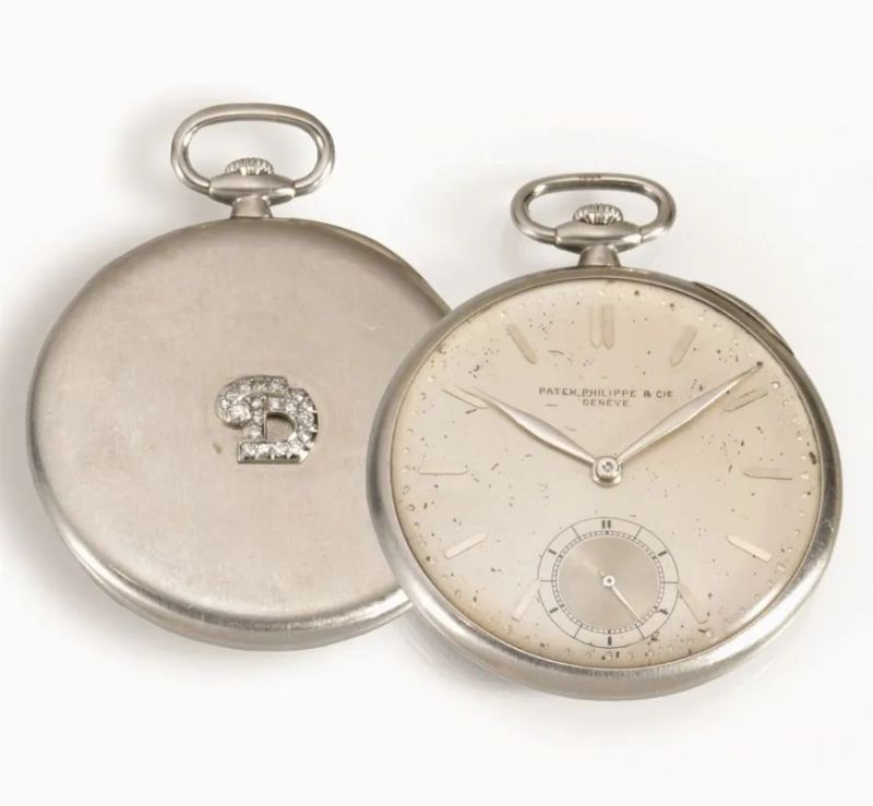 Orologio da tasca, Patek Philippe, cassa n. 417262, mov. 825813, anni '30, in platino  - Asta Importanti Gioielli e Orologi - I - Pandolfini Casa d'Aste