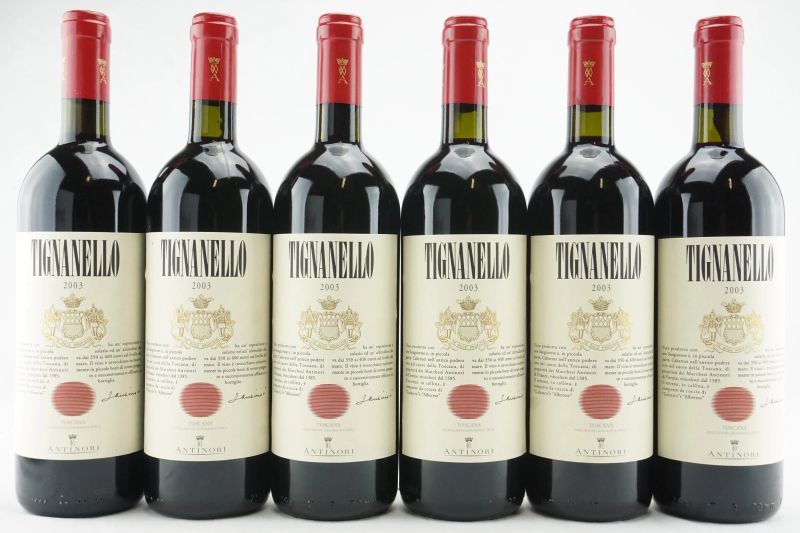 Tignanello Antinori 2003  - Auction THE SIGNIFICANCE OF PASSION - Fine and Rare Wine - Pandolfini Casa d'Aste