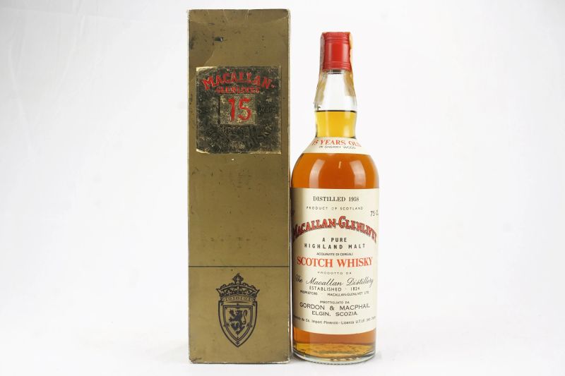      Macallan-Glenlivet 1958    - Asta Whisky e Distillati da Collezione - Pandolfini Casa d'Aste