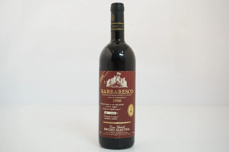      Barbaresco Asili Riserva Etichetta Rossa Bruno Giacosa 1990   - Asta Vini Pregiati e Distillati da Collezione - Pandolfini Casa d'Aste