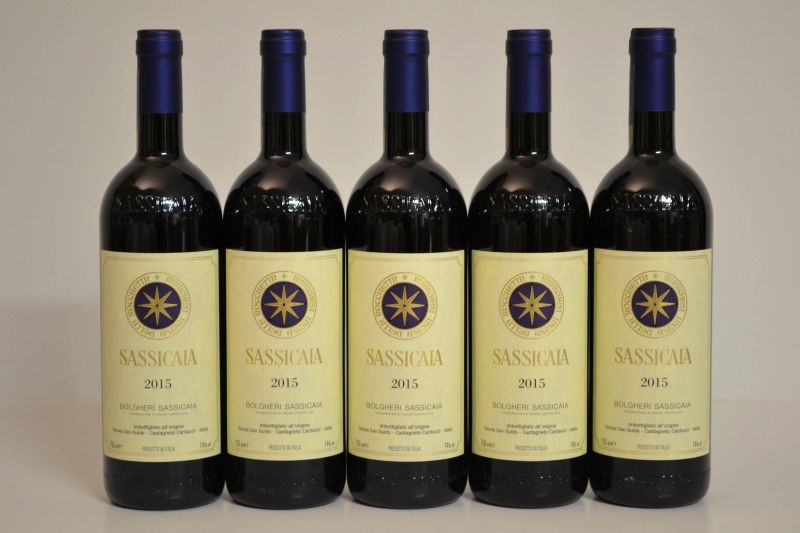 Sassicaia Tenuta San Guido 2015  - Asta Una Eccezionale Selezione di Vini e Distillati Internazionali da Collezioni Private - Pandolfini Casa d'Aste