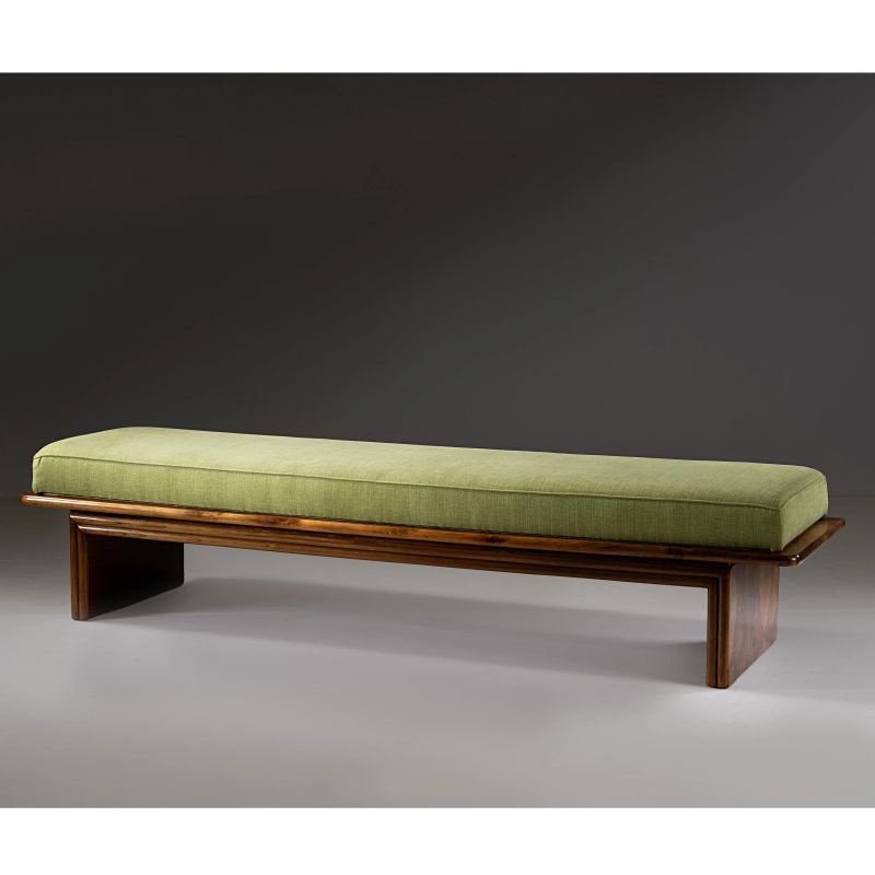 



WOODEN BENCH, GREEN FABRIC UPHOLSTERED SEAT   - Auction SPOTLIGHT DESIGN - Pandolfini Casa d'Aste