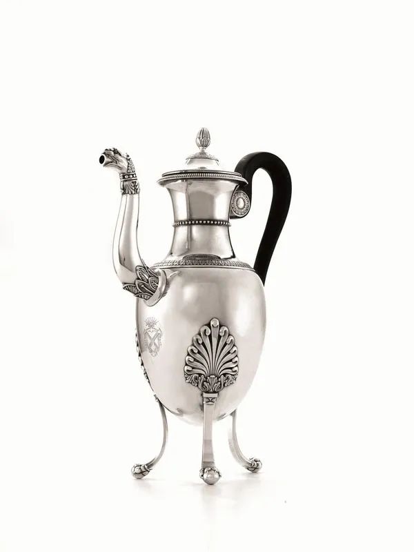 CAFFETTIERA, PARIGI, 1830 CIRCA, ARGENTIERE GARREAU&nbsp;&nbsp;&nbsp;  - Auction Russian, European and Italian Silver - Pandolfini Casa d'Aste