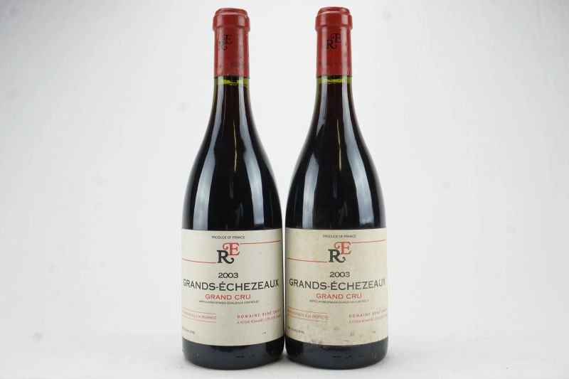      Grands &Eacute;ch&eacute;zeaux Domaine Rene Engel 2003   - Asta L'Arte del Collezionare - Vini italiani e francesi da cantine selezionate - Pandolfini Casa d'Aste