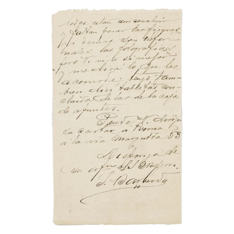 Barbudo, Salvador Sánchez. Lettera autografa firmata  - Asta LIBRI, MANOSCRITTI, AUTOGRAFI E STAMPE - Pandolfini Casa d'Aste