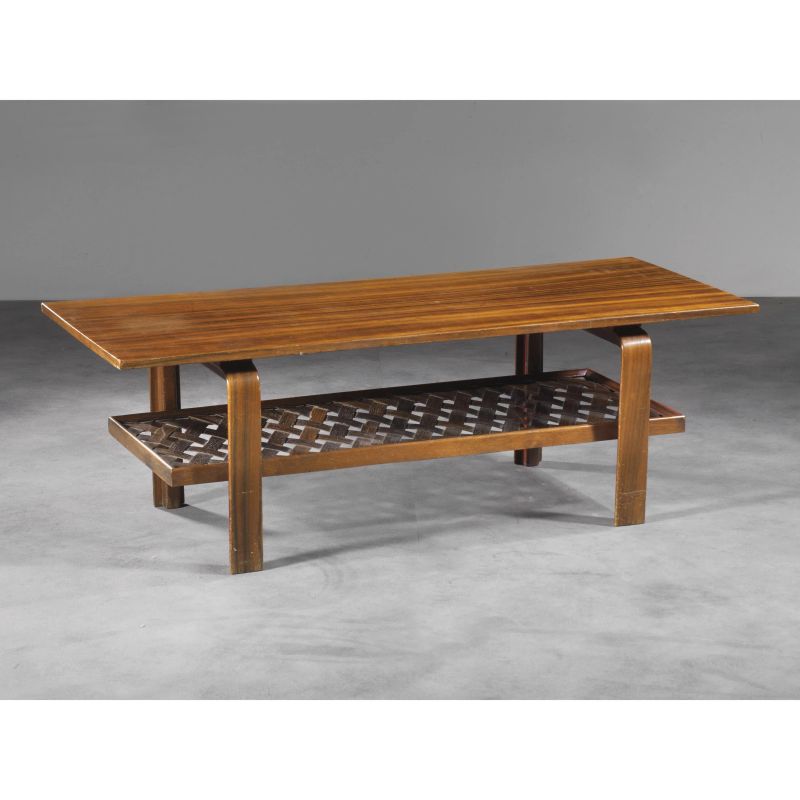 BRAIDED WOOD LOW TABLE  - Auction 20TH CENTURY DESIGN - Pandolfini Casa d'Aste