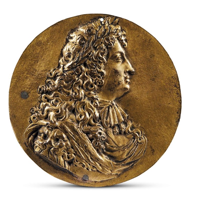French, 17th century, Louis XIV (?), gilt bronze  - Auction PLAQUETS, MEDALS, BRONZETS - Pandolfini Casa d'Aste