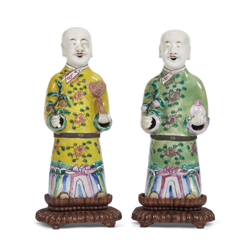 TWO FIGURES, CHINA, QING DYNASTY, 18TH-19TH CENTURY  - Auction ONLINE AUCTION | Asian Art &#19996;&#26041;&#33402;&#26415;&#32593;&#25293; - Pandolfini Casa d'Aste