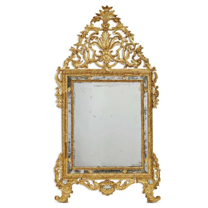 A PIEDMONTESE MIRROR, 18TH CENTURY  - Auction FURNITURE AND WORKS OF ART FROM PRIVATE COLLECTIONS - Pandolfini Casa d'Aste