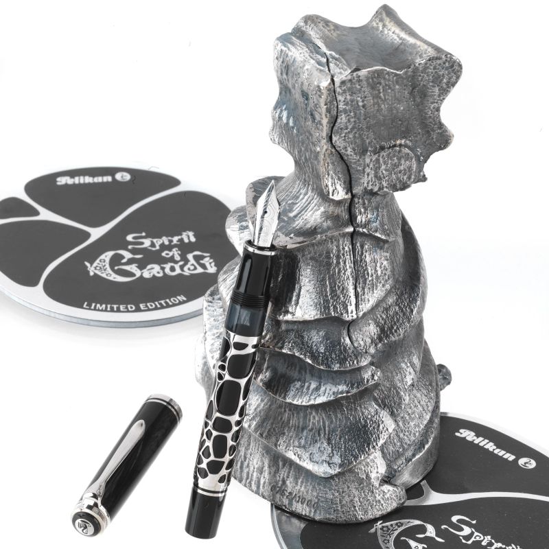 PELIKAN SPIRIT OF GAUDI' LIMITED EDITION STERLING SILVER FOUNTAIN PEN N. 0752/1000, 2002  - Auction TIMED AUCTION | WATCHES AND PENS - Pandolfini Casa d'Aste