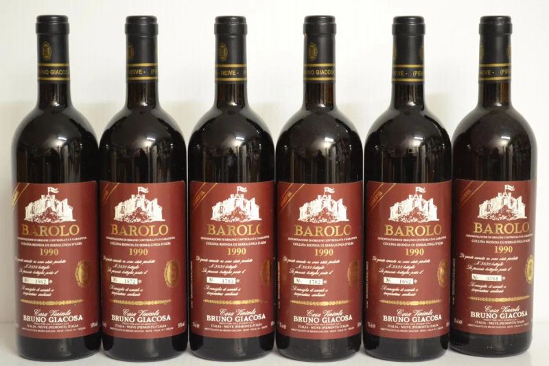 Barolo Collina Rionda Riserva Etichetta Rossa Bruno Giacosa 1990  - Auction Finest and Rarest Wines  - Pandolfini Casa d'Aste