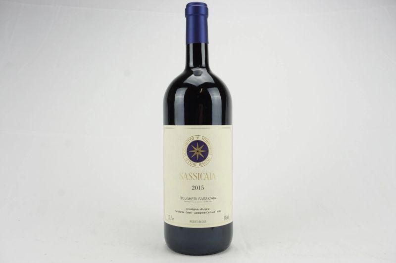      Sassicaia Tenuta San Guido 2015    - Auction Il Fascino e l'Eleganza - A journey through the best Italian and French Wines - Pandolfini Casa d'Aste