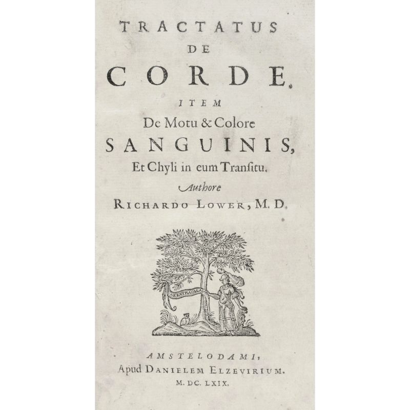 Lower, Richard. Tractatus de Corde, item de motu et colore Sanguinis, et chyli in eum transitu. Amsterdam, Elzevir, 1669.  - Asta LIBRI, MANOSCRITTI, AUTOGRAFI E STAMPE - Pandolfini Casa d'Aste