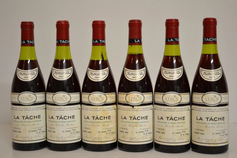 La Tache Domaine de la Romanee Conti 1981  - Auction  An Exceptional Selection of International Wines and Spirits from Private Collections - Pandolfini Casa d'Aste