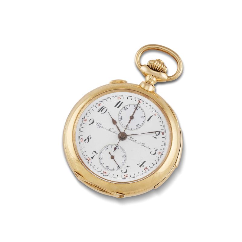 Ulysse Nardin : ULYSSE NARDIN SPLIT-SECOND MINUTE REPEATER CHRONOGRAPH POCKET WATCH  - Auction WRISTWATCHES - Pandolfini Casa d'Aste