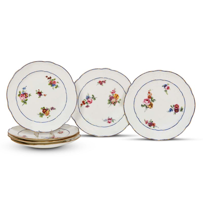 



SIX S&Egrave;VRES DISHES, LAST QUARTER 18TH CENTURY  - Auction CERAMICS. MAJOLICA AND PORCELAIN FROM THE RENAISSANCE TO THE 18TH CENTURY - Pandolfini Casa d'Aste