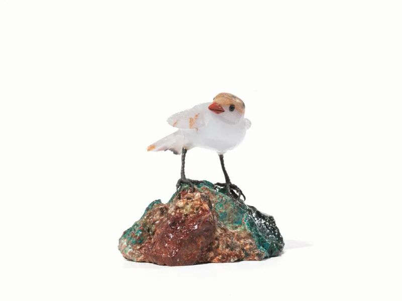 Uccellino, Cina sec. XX, in pietra dura azzurra&nbsp;  - Auction Asian Art - Pandolfini Casa d'Aste
