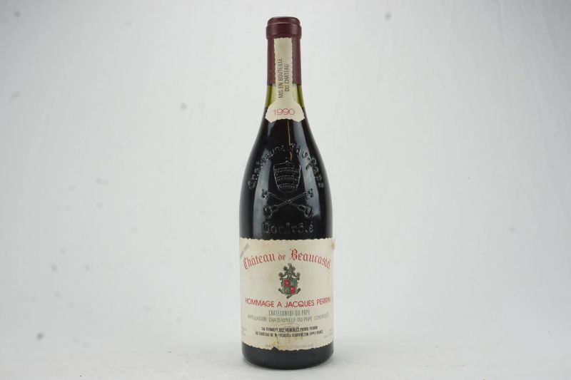      Ch&acirc;teauneuf-du-Pape Grand Cuv&eacute;e Hommage a Jacques Perrin Ch&acirc;teau de Beaucastel 1990   - Auction The Art of Collecting - Italian and French wines from selected cellars - Pandolfini Casa d'Aste