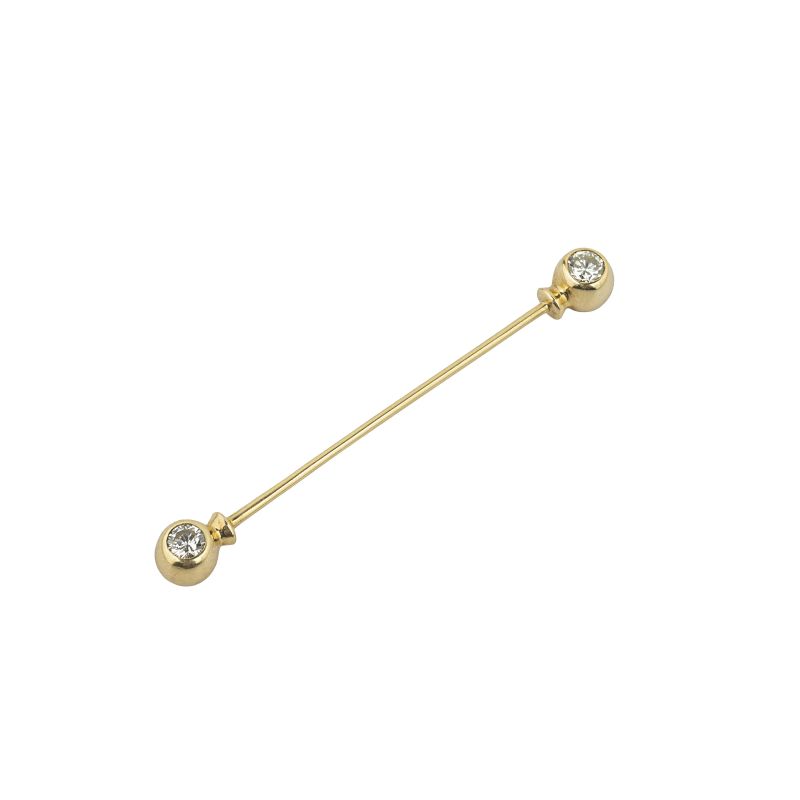 DIAMOND TIE BAR IN 18KT YELLOW GOLD  - Auction ARCADE |  JEWELS - Pandolfini Casa d'Aste