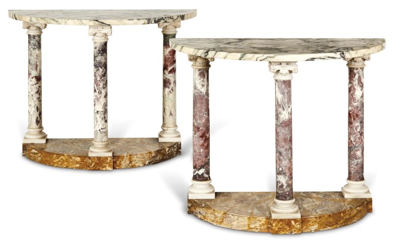 COPPIA DI CONSOLE, SECOLO XX  - Auction International fine art - Pandolfini Casa d'Aste