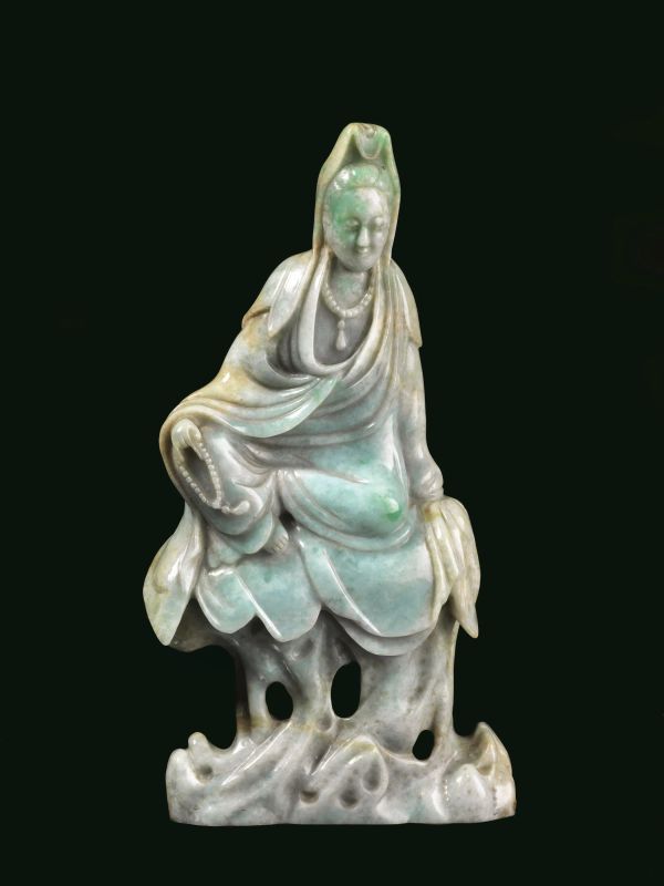 FIGURA, CINA, TARDA DINASTIA QING, SEC. XX  - Auction Asian Art - Pandolfini Casa d'Aste