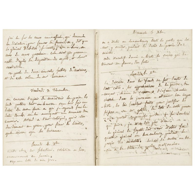 Interesting testimony from a former diplomat, who evokes the difficult beginnings of the July Monarchy in France  - Auction BOOKS, MANUSCRIPTS,  AUTOGRAPHS AND PRINTS - Pandolfini Casa d'Aste