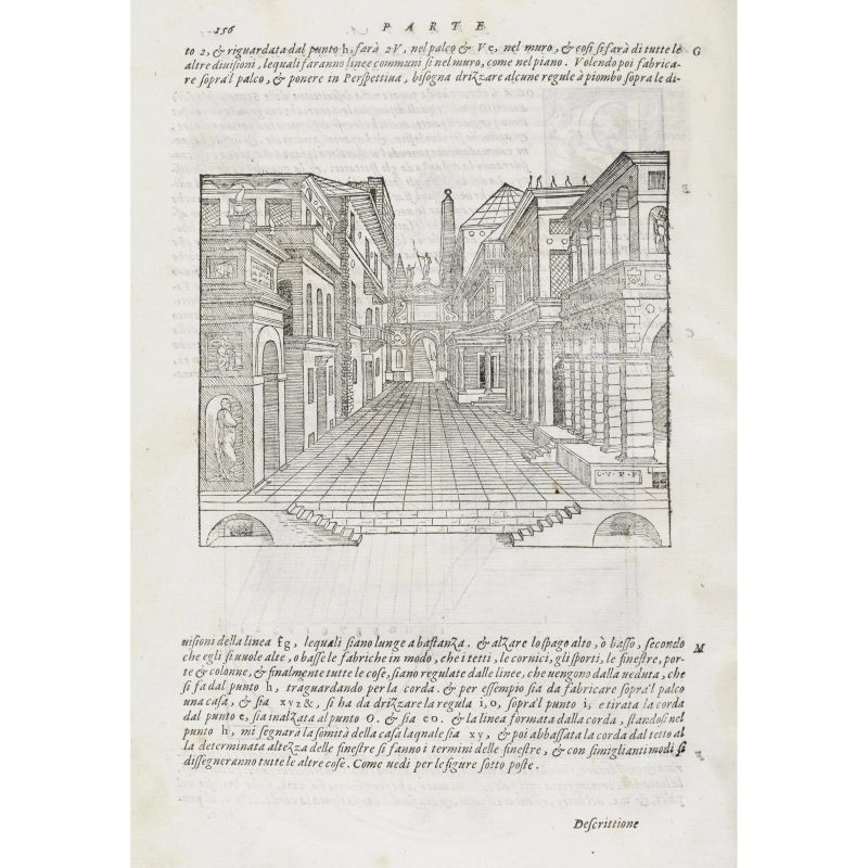 Barbaro, Daniele. La pratica della perspettiva. Venezia, Borgominieri, 1568 (colophon 1569).   - Asta LIBRI, MANOSCRITTI, AUTOGRAFI E STAMPE - Pandolfini Casa d'Aste