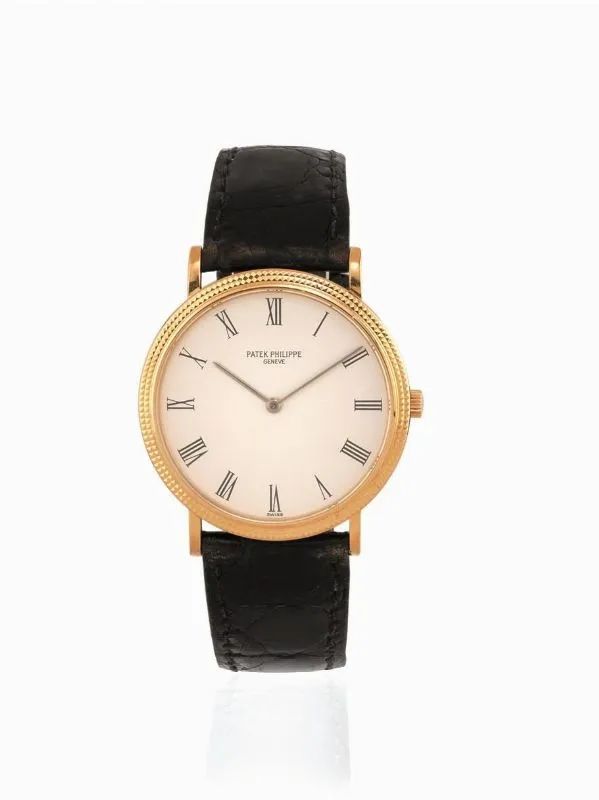 OROLOGIO DA POLSO PATEK PHILIPPE CALATRAVA, REF. 3954, N. 2'919'311, MOV. N. 1'700'121, IN ORO GIALLO, CON CERTIFICATO D'ORIGINE PATEK DATATO 1993  - Auction watches - II - Pandolfini Casa d'Aste