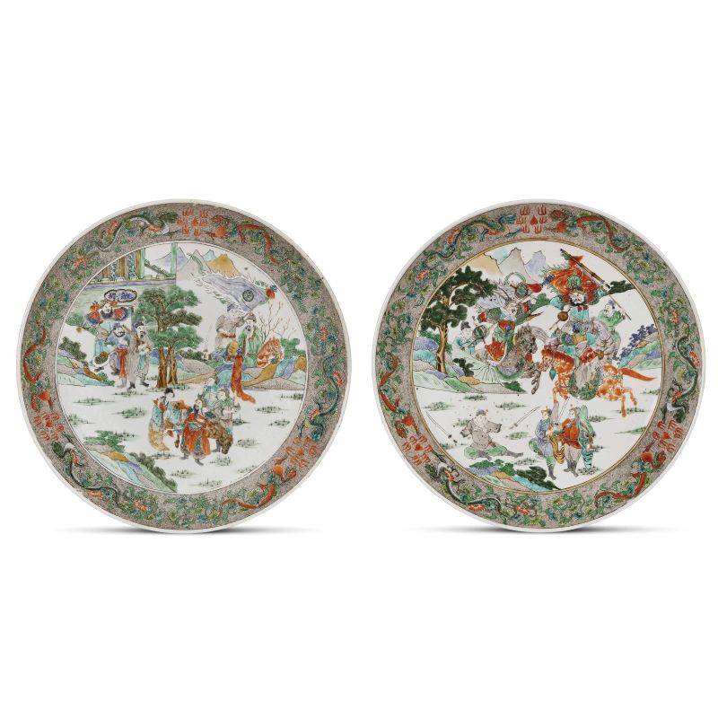 TWO PLATES, CHINA, QING DYNASTY, 19TH-20TH CENTURY  - Auction Asian Art  东方艺术 - Pandolfini Casa d'Aste