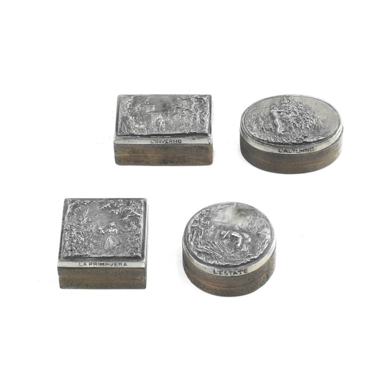      QUATTRO SCATOLINE, SECOLO XX   - Auction Italian and European Silver - Pandolfini Casa d'Aste