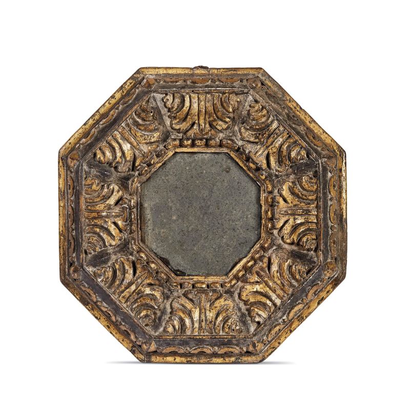 AN EMILIAN OCTAGONAL FRAME WITH MIRROR, 17TH CENTURY  - Auction FURNITURE, OBJECTS OF ART AND SCULPTURES FROM PRIVATE COLLECTIONS - Pandolfini Casa d'Aste