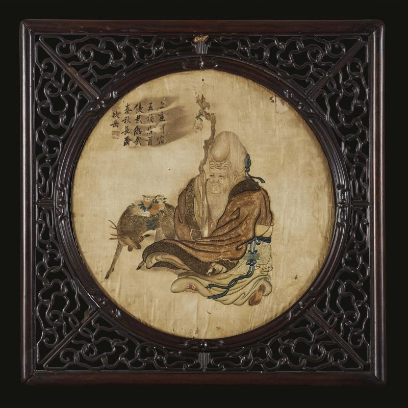 EMBROIDERED PAINTING, CHINA, QING DYNASTY, 19TH CENTURY  - Auction Asian Art -  &#19996;&#26041;&#33402;&#26415; - Pandolfini Casa d'Aste