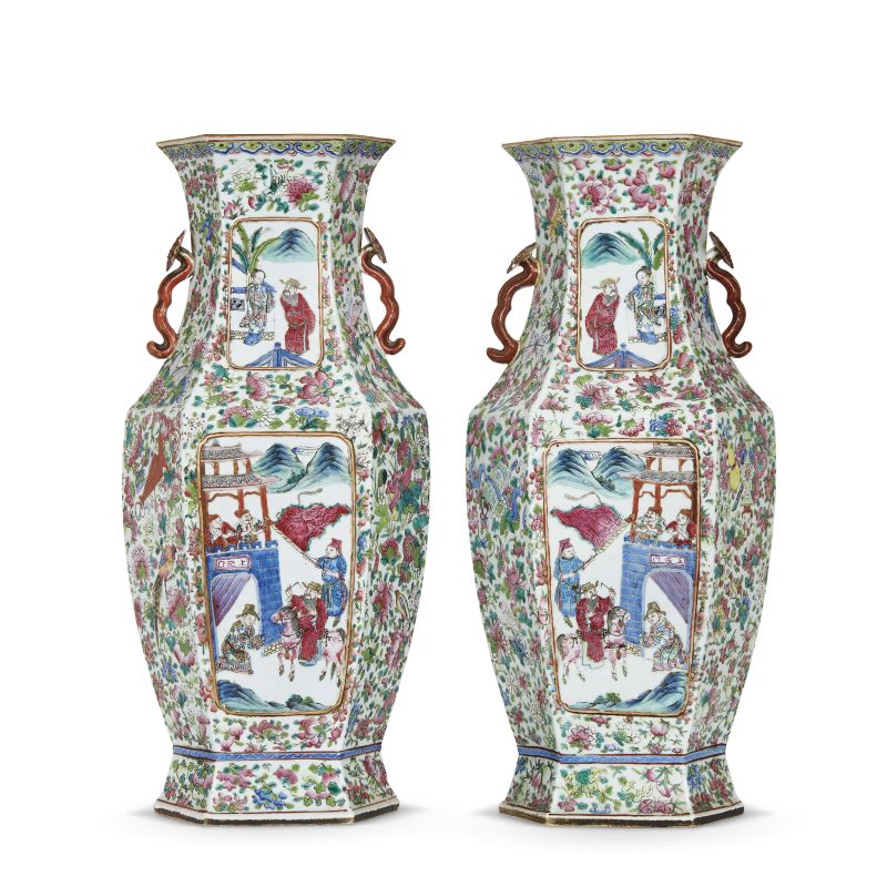 A PAIR OF VASES, CHINA, QING DYNASTY, 19TH CENTURY  - Auction Asian Art  东方艺术 - Pandolfini Casa d'Aste