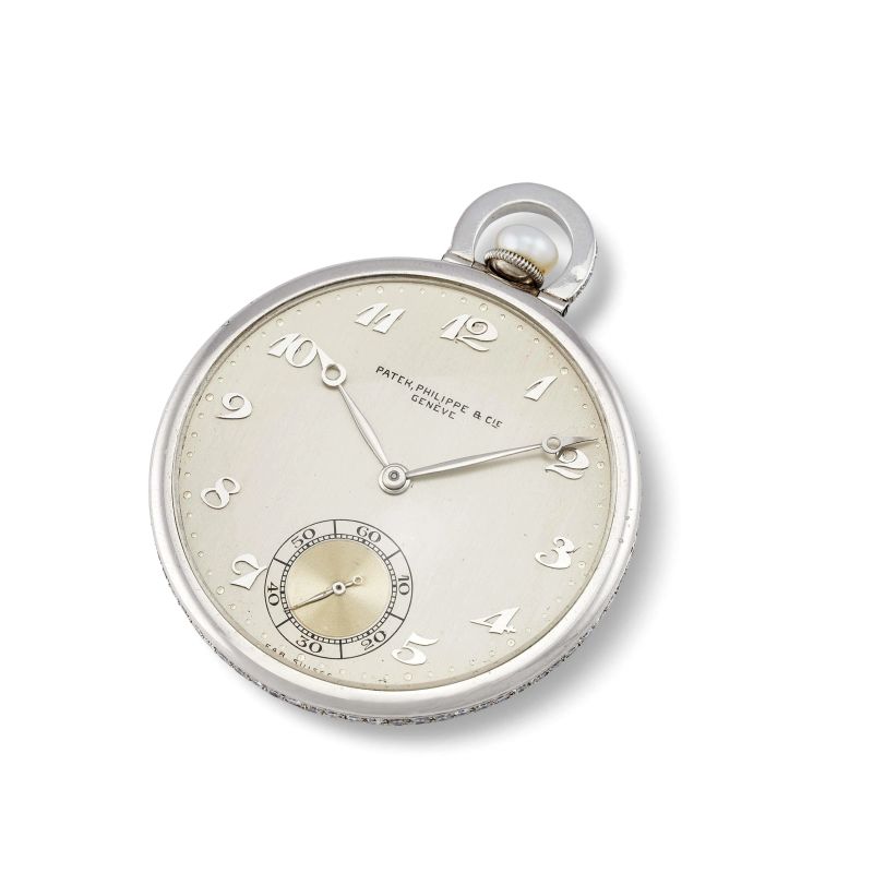 Patek Philippe : PATEK PHILIPPE & CIE PLATINUM POCKET WATCH WITH DIAMONDS  - Auction WRISTWATCHES - Pandolfini Casa d'Aste