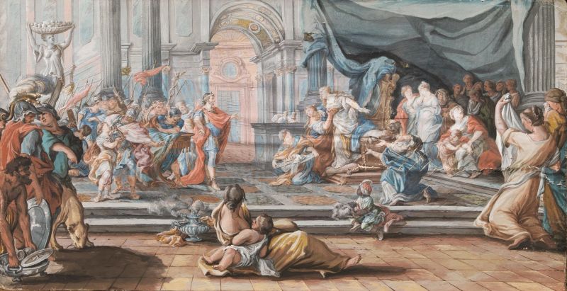      Scuola italiana, sec. XVIII                                                   - Auction auction online| DRAWINGS AND PRINTS FROM 15th TO 20th CENTURY - Pandolfini Casa d'Aste