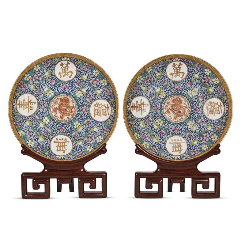 A PAIR OF PORCELAIN PLATES, CHINA, GUANGXU PERIOD, 19TH-20TH CENTURY  - Asta Arte Orientale  东方艺术 - Pandolfini Casa d'Aste