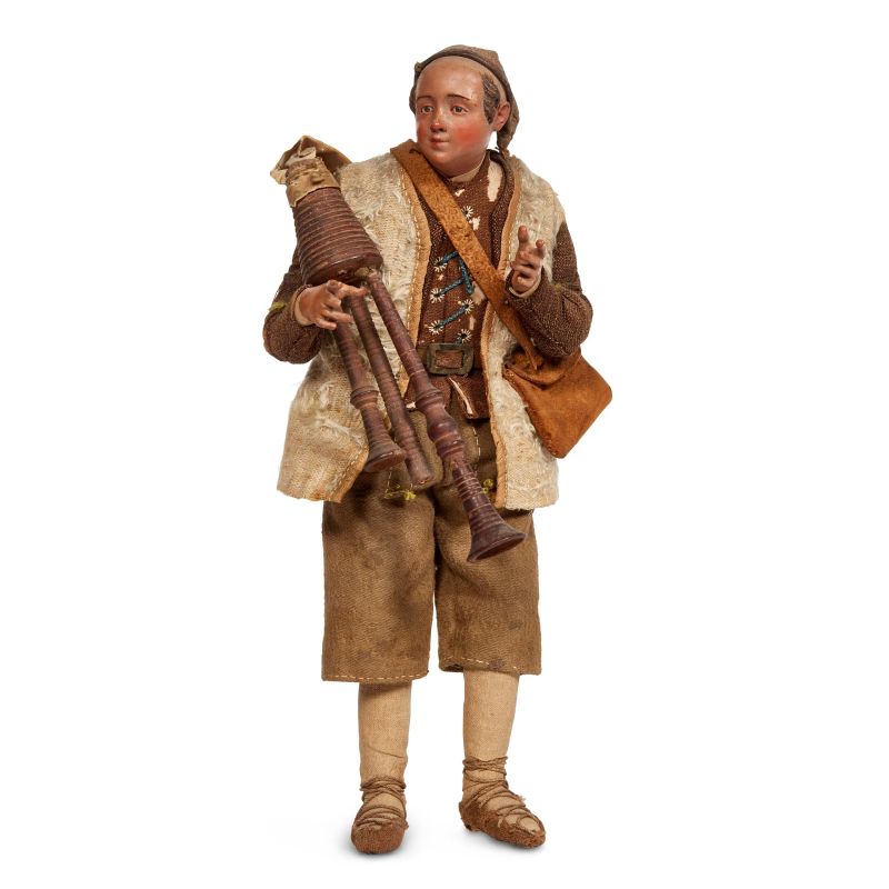 



GIOVANE ZAMPOGNARO, NAPOLI, SECOLO XVIII  - Asta PASTORI DA PRESEPE NAPOLETANI - Pandolfini Casa d'Aste